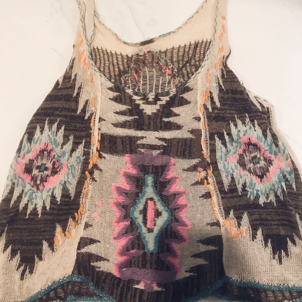 Free People Aztec Sweater Tank
